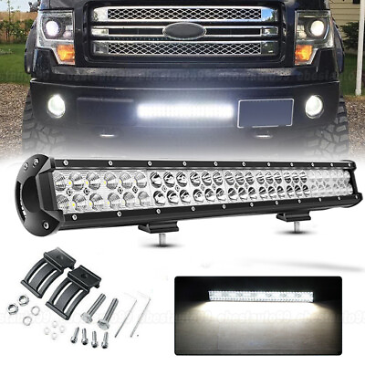 #ad 20quot; LED Lower Bumper Straight Work Light Bar Spot Flood 22 inch For Ford F150