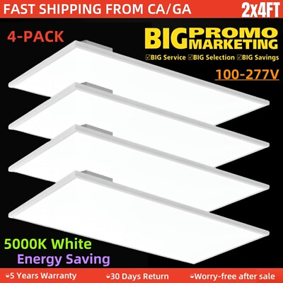#ad 2x4 LED Flat Panel Light4 Pack 7800LM Daylight 5000K Drop Ceiling Light Fixture