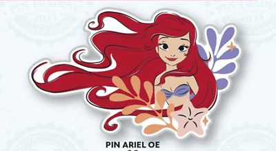 #ad Pin Disney Ariel Princess Flowers the Little Mermaid OE 2024 Disneyland...