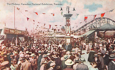 #ad Midway Canadian National Exhibition Toronto Canada Early Postcard Unused