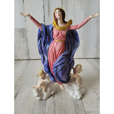 #ad Franklin mint assumption Mary religious cherub angels