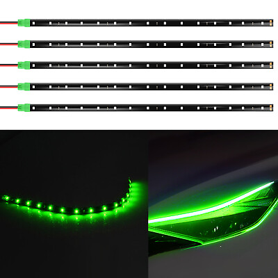 #ad 15x LED Strip Light 12V Flexible Waterproof Underglow Lights for Car Motorcycles