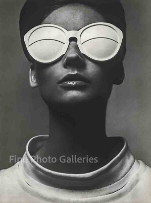 #ad 1960s Sunglasses By RICHARD AVEDON Female Fashion Large Format Duotone Photo Art