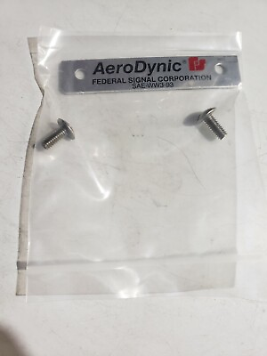 Federal Signal Aerodynic lightbar name plate and 2 screws NEW IN SEALED PACKAGE