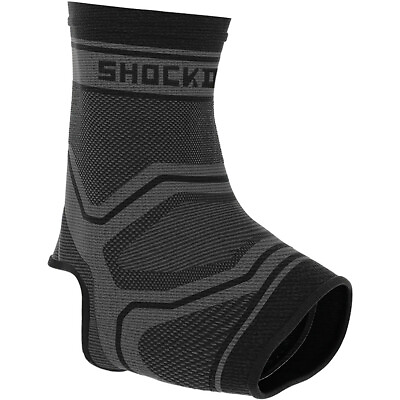 #ad Shock Doctor Compression Knit Ankle Sleeve Gray Black