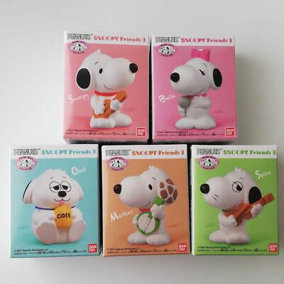 #ad Snoopy Soft vinyl figure lot of 5 Bandai Olaf Bell Spike Marbles snoopy Goods