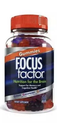 #ad Focus Factor Gummies Nutrition for the Brain 60 Gummies EXP 8 31 2024