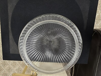 #ad Vintage Light Globe Ceiling Mt 10quot; Ribbed Clear Glass Round 7quot; opening 5quot; tall