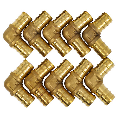 #ad 25 PIECES 1 2quot; PEX ELBOW BRASS CRIMP FITTINGS LEAD FREE
