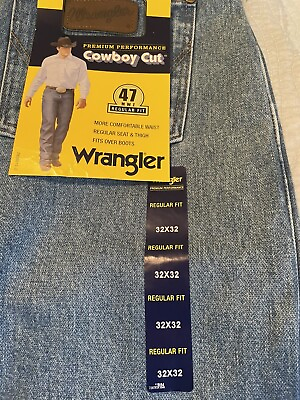 #ad #ad Wrangler Cowboy Cut Jeans 32 X 32 New with Tags Regular Fit