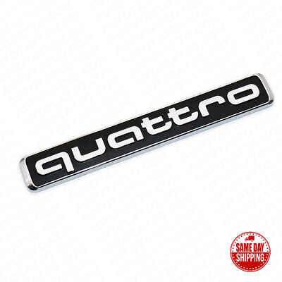 #ad For Audi Quattro Nameplate OEM ABS Emblem Liftgate Adhesive Logo Deck Lid Badge