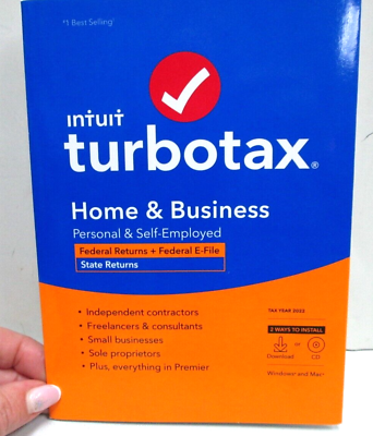 #ad Brand New Intuit Turbotax Home amp; Business Federal amp; State 2022 CD Windows Mac