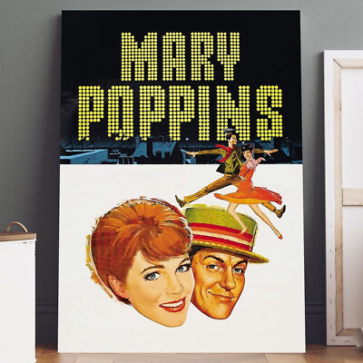 #ad Canvas Print: Mary Poppins Movie Poster Wall Art