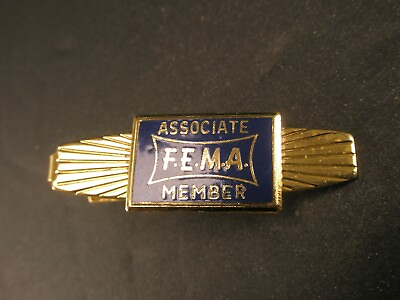#ad FEMA Associate Member Vintage Tie Bar Clip federal emergency management assoc