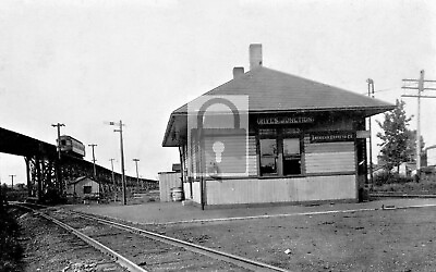 #ad #ad Railroad Train Station Depot Rives Junction Michigan MI Reprint Postcard