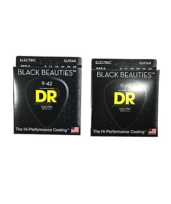 #ad #ad DR Guitar Strings Electric 2 Sets K3 Black Beauties High Performance 09 42