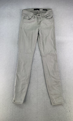 #ad Guess Womens Size 28 Light Gray Mid Rise Britteny Skinny Jeans *Flaw