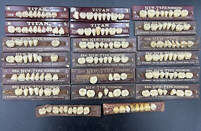 #ad Vintage Antique TITAN IDEAL Dental Tooth Shade Guides Oddity ALL ONE PRICE ..