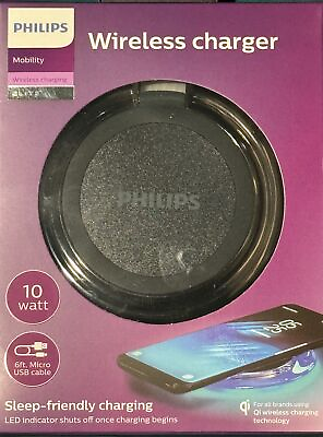 #ad Philips Fabric Wireless Phone Charger 10 Watts With 5ft Micro USB Cable