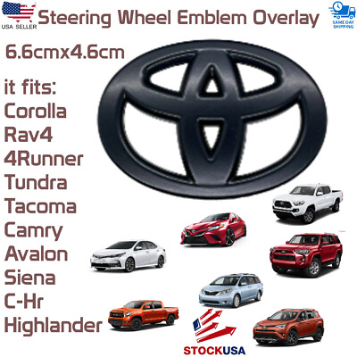 #ad #ad 🔥🔥🔥Matte Black Steering Wheel Overlay fits Toyota TACOMA TUNDRA COROLLA CAMRY