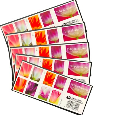 #ad 2023 Tulip Blossoms US Postage Forever 100 Count Stamps 5 Sheets of 20