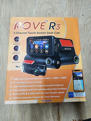 #ad Rove R3 Dash Cam 3” IPS Touch Screen Dash Cam Front amp; Cabin NO REAR CAM CABLE