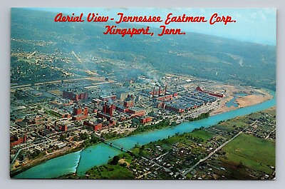 #ad Postcard Aerial View Tennessee Eastman Corp. Kingsport Tennessee