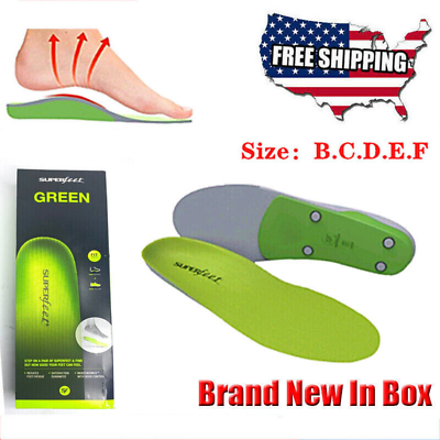 #ad NEW SUPERFEET Premium Green Insoles Inserts Orthotics Brand New In Box C D E F
