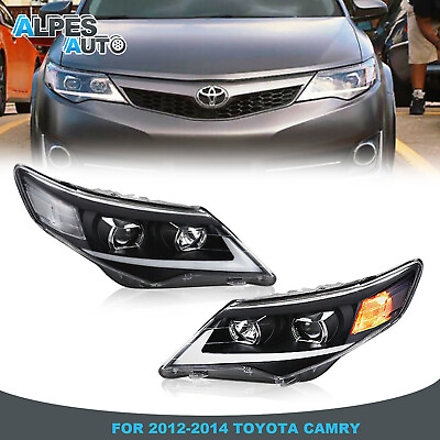 #ad 2PCS LED DRL Projector Headlights Front For 2012 2014 Toyota Camry Left amp; Right
