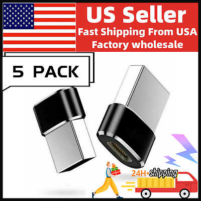 #ad 5 PACK USB C 3.1 Type C Female to USB 3.0 Type A Male Port Converter Adapter NEW