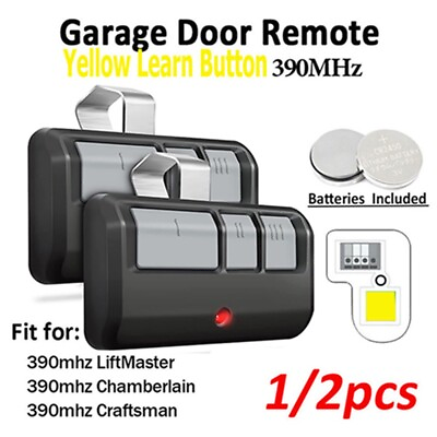 #ad For LiftMaster Garage Door Opener Key Chain Remote Yellow Learn 3 Button 891LM
