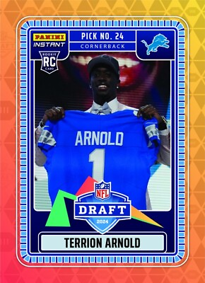 #ad #ad 2024 Panini Instant NFL Terrion Arnold Draft Night SP Rookie Card **Pre Sell**