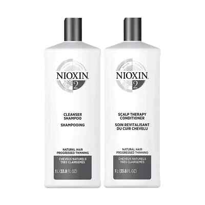 #ad Nioxin System 2 Cleanser Shampoo and Scalp Therapy Conditioner Duo 33.8 Oz