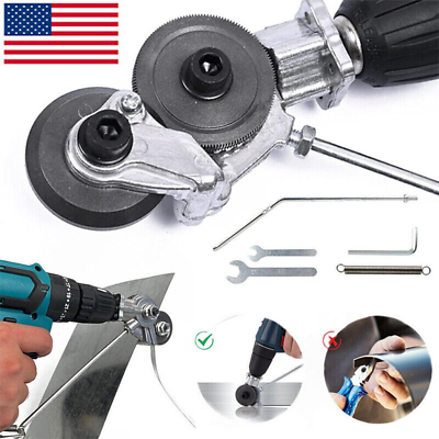 #ad Electric Drill Shears Plate Cutter Attachment Metal Sheet Cutter Nibbler Saw US