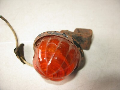 #ad Vintage Signal Amber Cap Light Red Lens Assembly #1 for Trucks