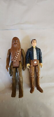 #ad Vintage LFL Han Solo amp; Chewbacca Action Figure Star Wars Hong Kong 1980