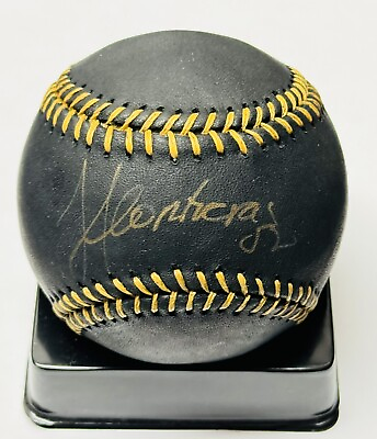 #ad Jose Contreras Phillies Yankees 2005 White Sox Autographed Black ML Baseball COA