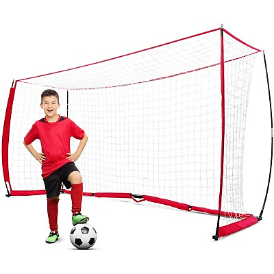 #ad 12x6 FT Portable Soccer Goal and Net Training Quick Setup Backyard Outdoor NEW