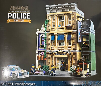 #ad Modular Building Block Police Station City Style Public Building Brick Set MOC
