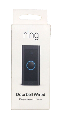 #ad Ring Video Doorbell Wired Night Vision 2.4 GHz wifi 1080p HD Camera Black
