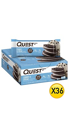 #ad #ad Quest Nutrition Cookies amp; Cream Protein Bars 36 Individual Bars NEW