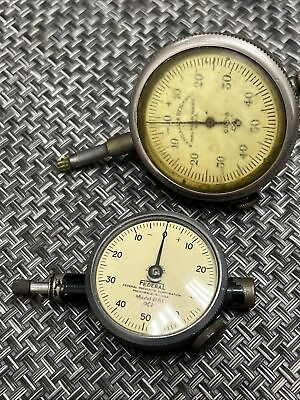 #ad Vintage Dial Indicators Federal Fully Jeweled B81 .001 w Randall amp; Stickney .001
