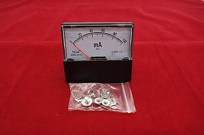 #ad 1PC AC 0 100mA Analog Ammeter Panel AMP Current Meter 60*70MM directly Connect