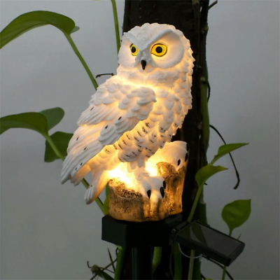 #ad #ad Outdoor Solar Power LED Owl Light Garden Yard Landscape Decor Lamp Waterproof