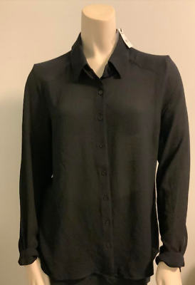 #ad Express Original Fit Long Sleeve full button Shirt in Black New With Tags