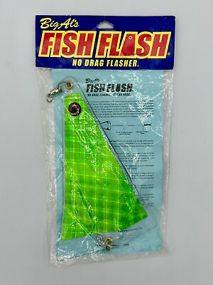 #ad Big Al’s Fish Flash No Drag Flasher Trolling 8quot; Chartreuse Lime Bomb