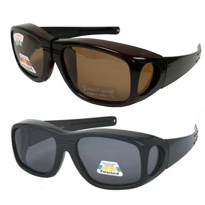 #ad 2 Fitover Glasses Polarized100% Wear Over Sunglasses Men Women Wrap Around UV400