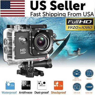 #ad 4K Action Sport Waterproof Camera 20 MP Recorder HD 1080P Camcorder Video 170°