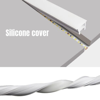 #ad Silicone LED COB Strip Lights Channel Flexible Cuttable Mounting soft Holder