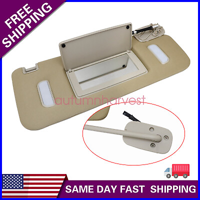 #ad Beige Front Right Sun Visor with Mirror For GM Truck amp; SUV 07 14